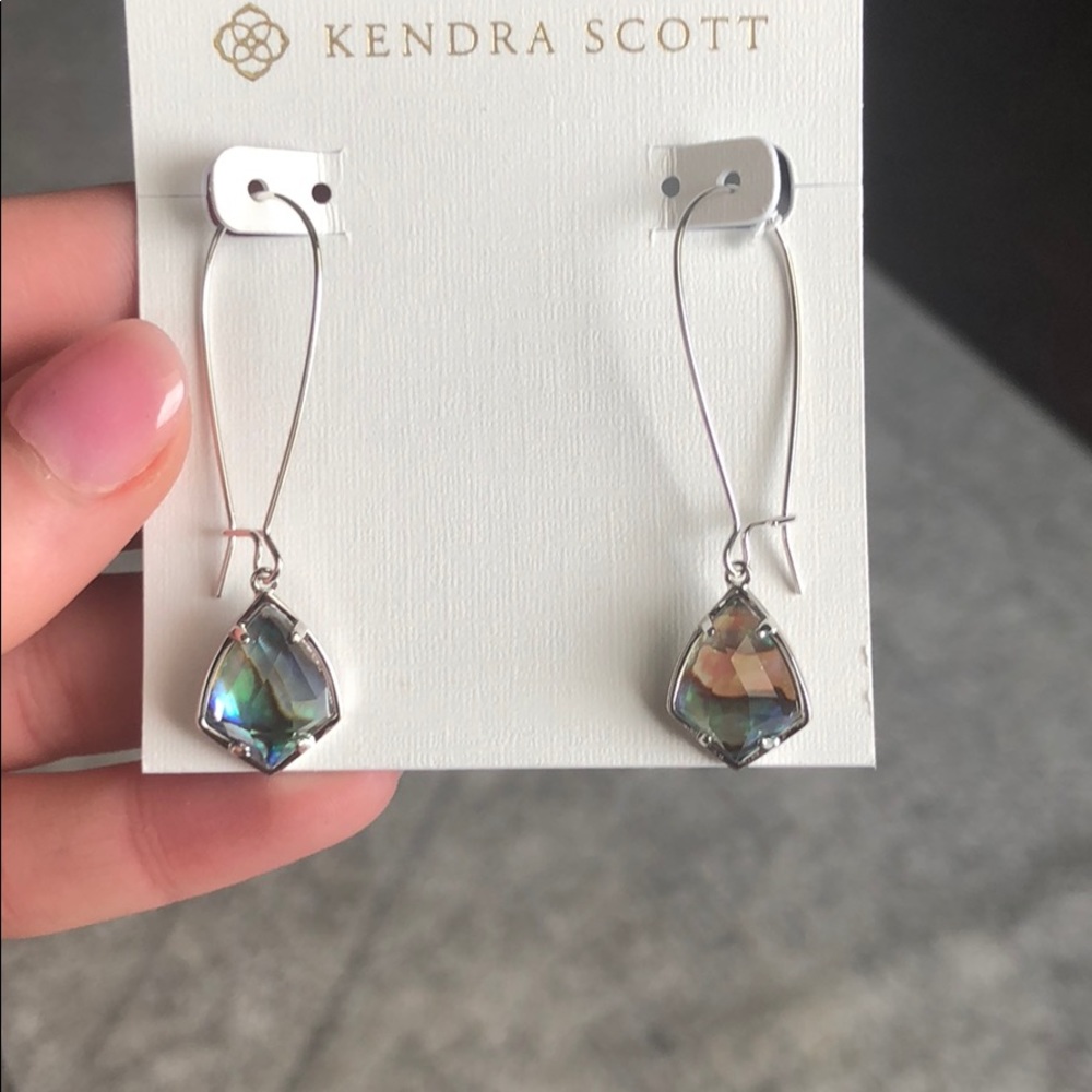 Kendra Scott Carinne Silver Drop Earrings